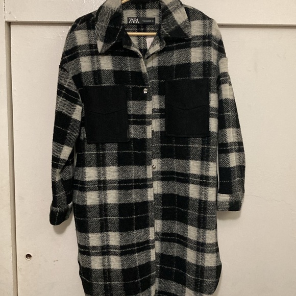 Zara long plaid overshirt - Picture 2 of 5